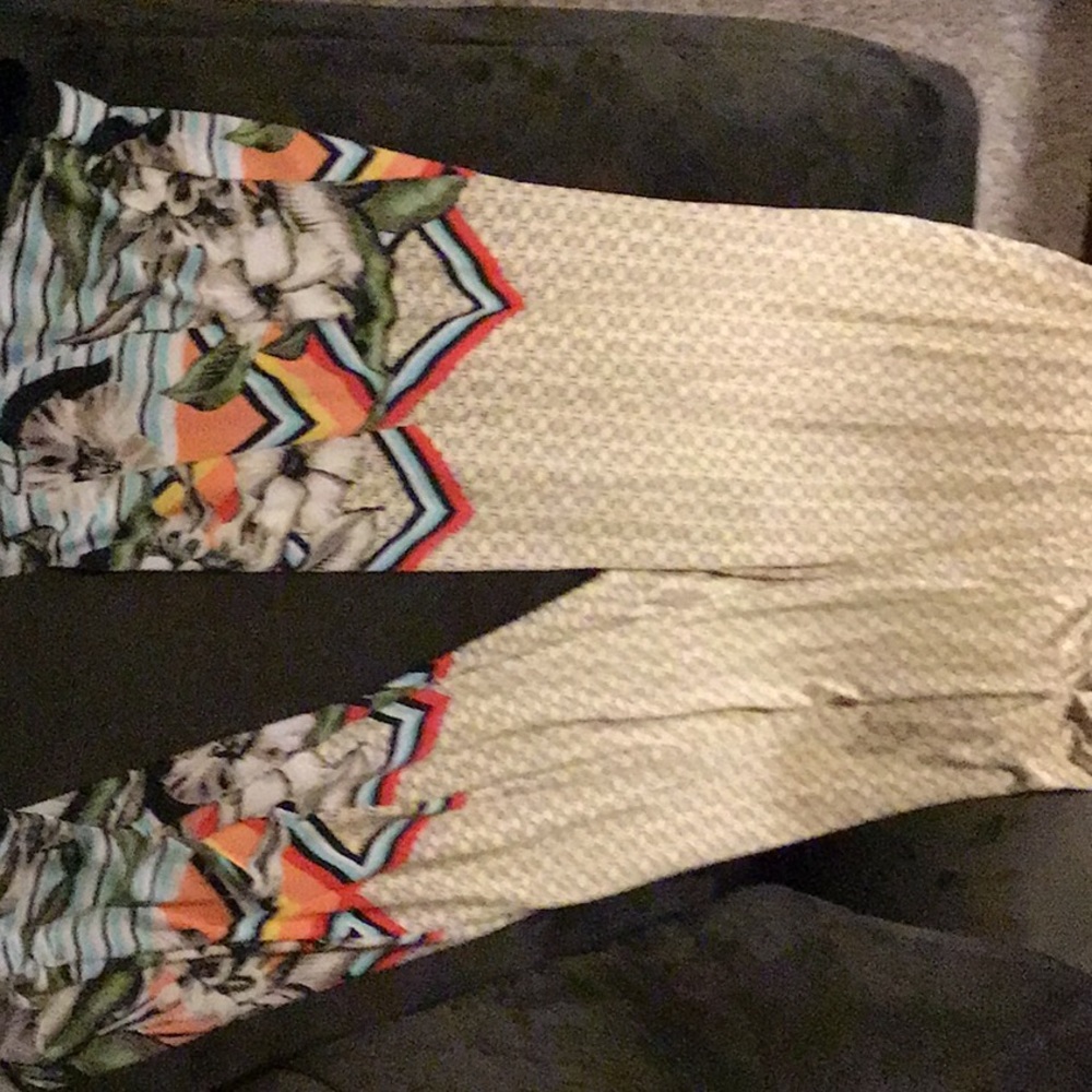 Multi color jersey knit pant
